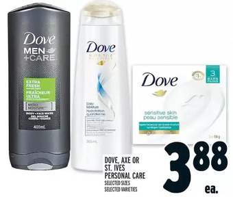 Metro Dove, axe or st. ives personal care offer