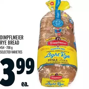 Metro Dimpflmeier rye bread offer