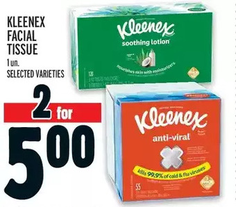 Metro Kleenex facial tissue offer