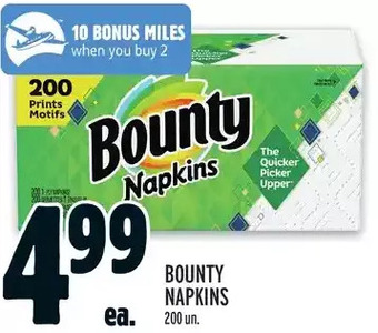 Metro Bounty napkins offer