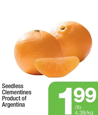 Highland Farms Seedless clementines offer
