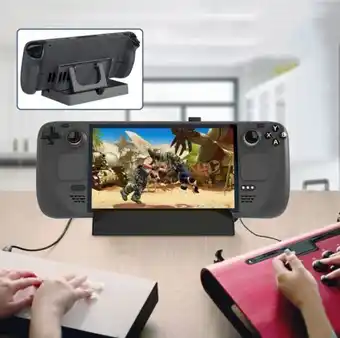 Amazon Adjustable stand dock for valve steam deck upgraded 2022, anti-slip foldable stand base compatible with steam deck dock stand offer