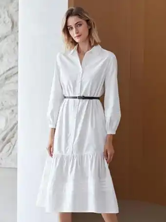 SheIn Cotton flouncy dress without belt offer
