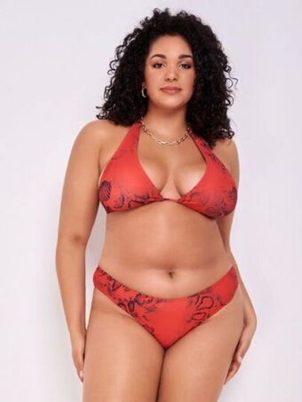 SheIn Plus snakeskin print bikini swimsuit offer