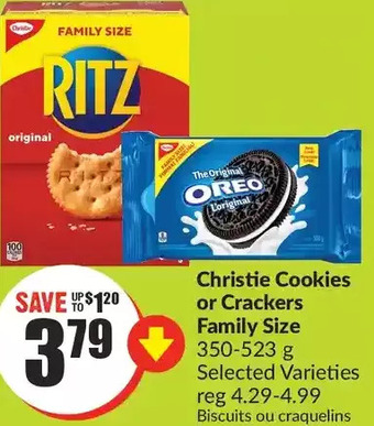 FreshCo Christie cookies or crackers family size offer