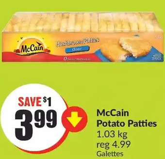 FreshCo Mccain potato patties offer