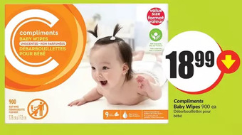 FreshCo Compliments baby wipes offer