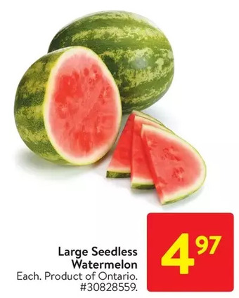 Walmart Large seedless watermelon offer