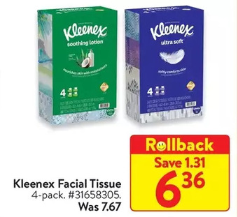 Walmart Kleenex facial tissue offer