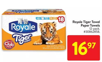 Walmart Royale tiger towel paper towels offer