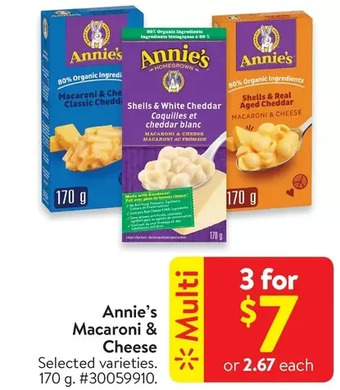 Walmart Annie's macaroni & cheese offer