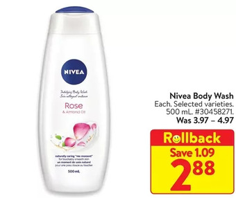 Walmart Nivea body wash offer