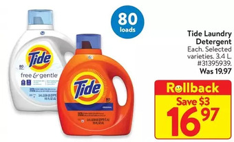 Walmart Tide laundry detergent offer