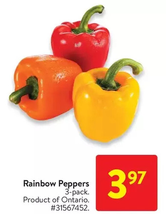 Walmart Rainbow peppers offer