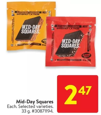 Walmart Mid-day squares offer
