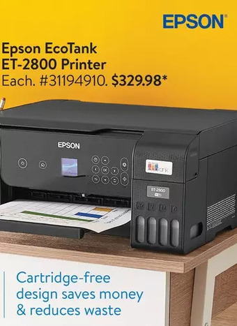 Walmart Epson ecotank et-2800 printer offer