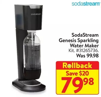 Walmart Sodastream genesis sparkling water maker offer