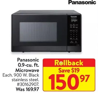 Walmart Panasonic 0.9-cu. ft. microwave offer