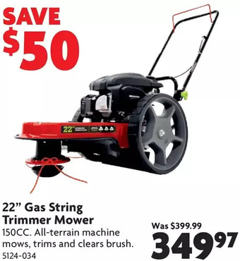 Home Hardware 22" gas string trimmer mower offer