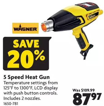 Home Hardware 5 speed heat gun offer