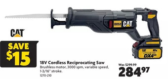 Home Hardware 18v cordless reciprocating saw offer