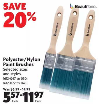 Home Hardware Polyester/nylon paint brushes offer