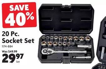 Home Hardware 20 pc. socket set offer
