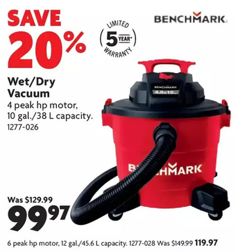 Home Hardware Wet/dry vacuum: 4 hp, 10 gal. | 6 hp, 12 gal. offer