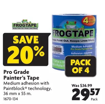 Home Hardware Pro grade painter's tape offer