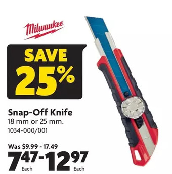 Home Hardware Snap-off knife offer