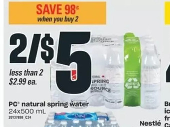 Valu-mart Pc natural spring water offer