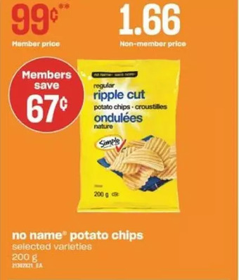 Valu-mart No name potato chips offer