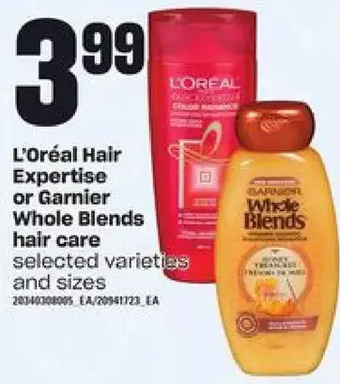 Loblaws L'oreal hair expertise or garnier whole blends hair care offer