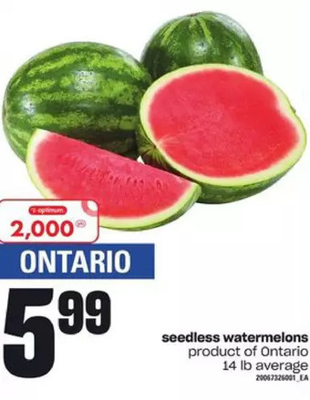 Loblaws Seedless watermelons offer