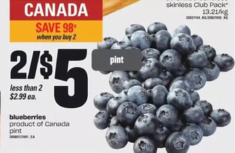 Loblaws Blueberries offer