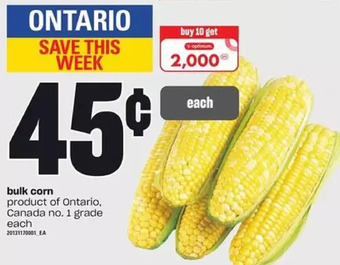 Loblaws Bulk corn offer