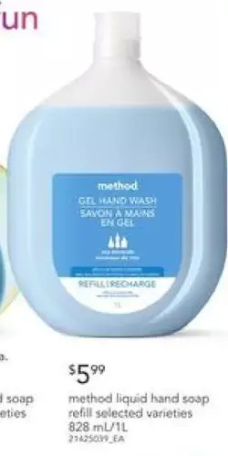 Loblaws Method liquid hand soap refill offer