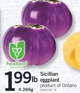 Fortinos Sicilian eggplant offer