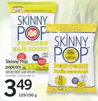 Fortinos Skinny pop popcorn offer