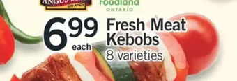 Fortinos Fresh meat kebobs offer
