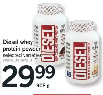 Fortinos Diesel whey protein powder offer
