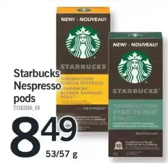 Fortinos Starbucks nespresso pods offer