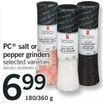 Fortinos Pc salt or pepper grinders offer