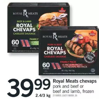 Fortinos Royal meats chevaps offer