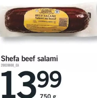 Fortinos Shefa beef salami offer