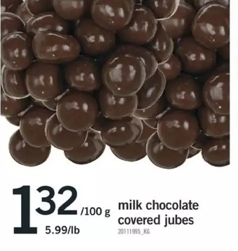 Fortinos Milk chocolate covered jubes offer