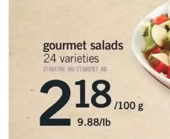 Fortinos Gourmet salads offer