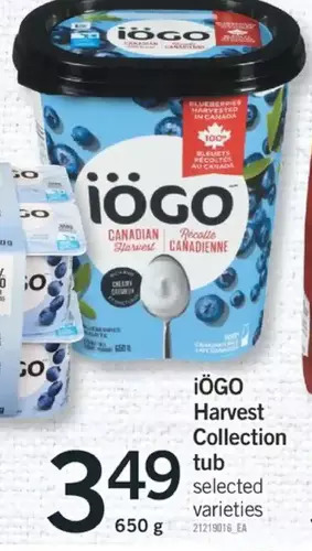 Fortinos Iögo harvest collection tub offer