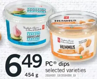 Fortinos Pc dips offer