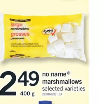 Fortinos No name marshmallows offer